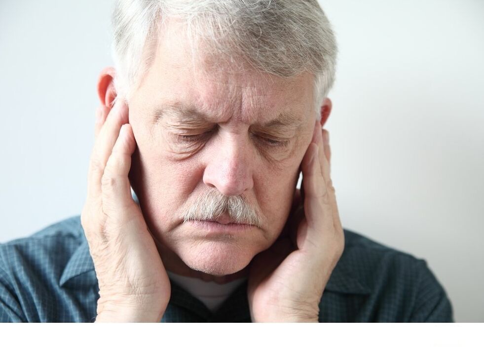 Pain with arthrosis of the storm of the mandibular joint